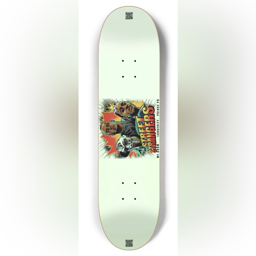 LONGEVITY MF DOOM PRINCE PO Glow In The Dark Skateboard Deck New Size: 8.5